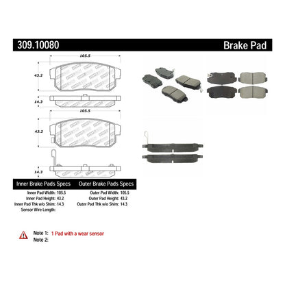 30910080-Stoptech-Sport-Brake-Pads-with-Shims-&-Hardware