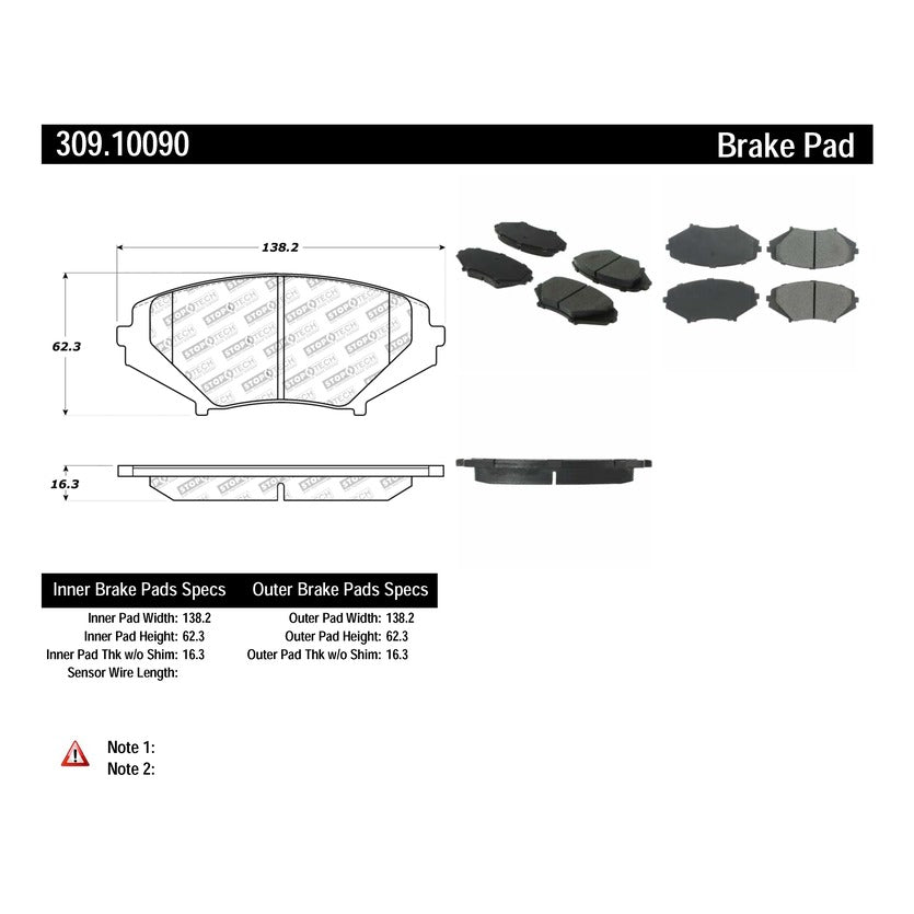 30910090-Stoptech-Sport-Brake-Pads-with-Shims-&-Hardware
