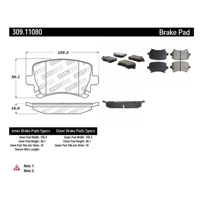 30911080-Stoptech-Sport-Brake-Pads-with-Shims-&-Hardware