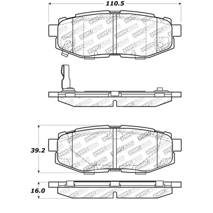 30911240-Stoptech-Sport-Brake-Pads-with-Shims-&-Hardware