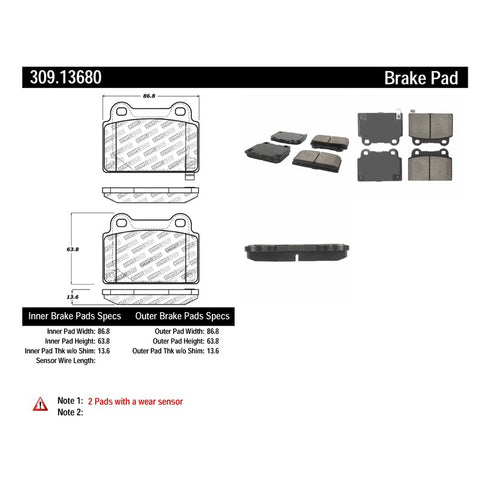 30913680-Stoptech-Sport-Brake-Pads-with-Shims-&-Hardware