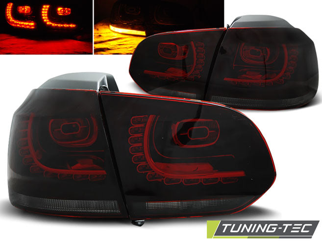 VW-Golf-6-08-12-Led-Tail-Lights-Red-Smoke