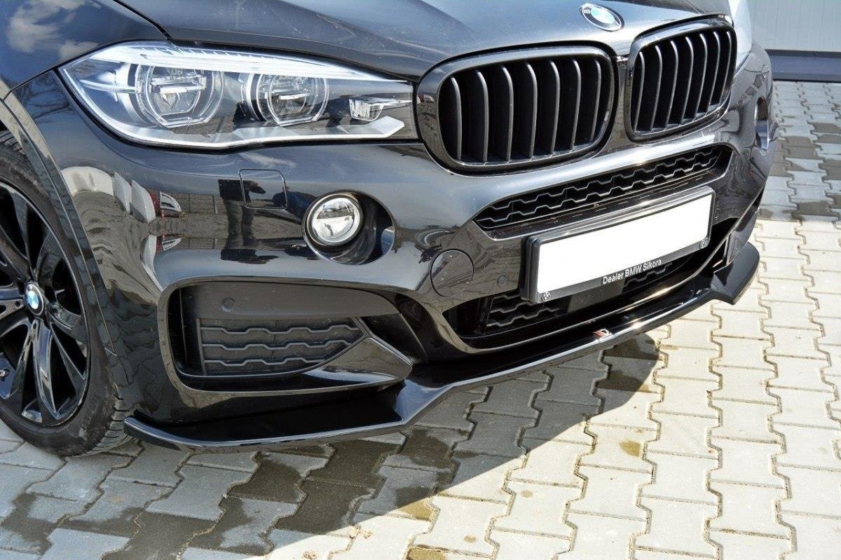 Front-Splitter-V.1-For-BMW-X6-F16-Mpack---Gloss-Black