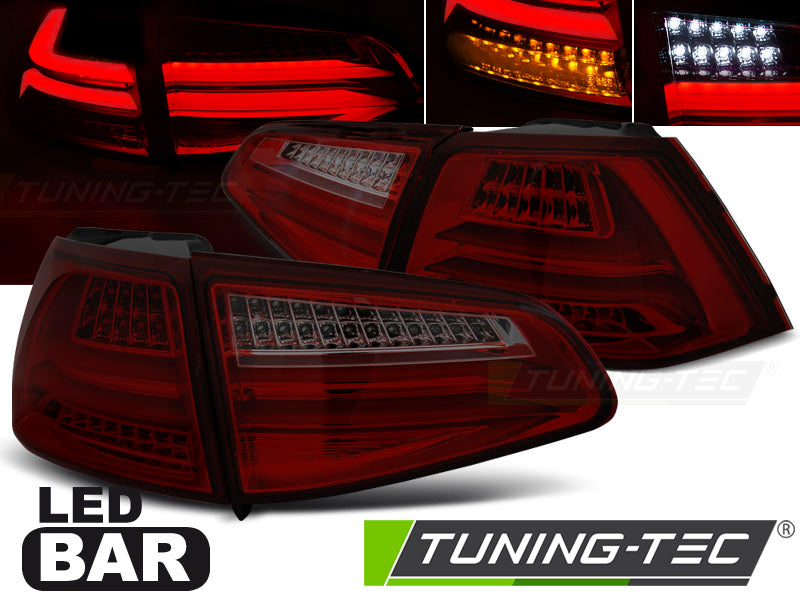 VW-Golf-7-13-17-Led-Bar-Lights-Red-Smoke