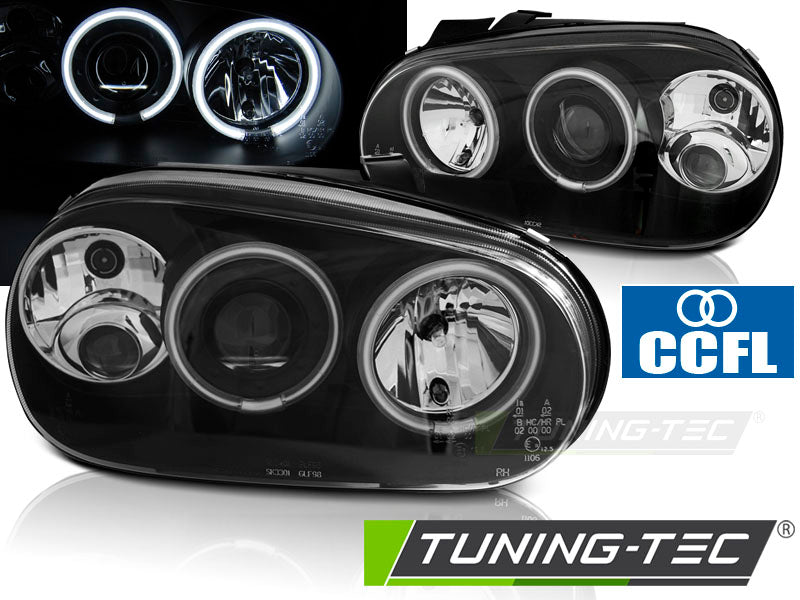 VW-Golf-4-97-09-Headlights-Angel-Eyes-Ccfl-Black