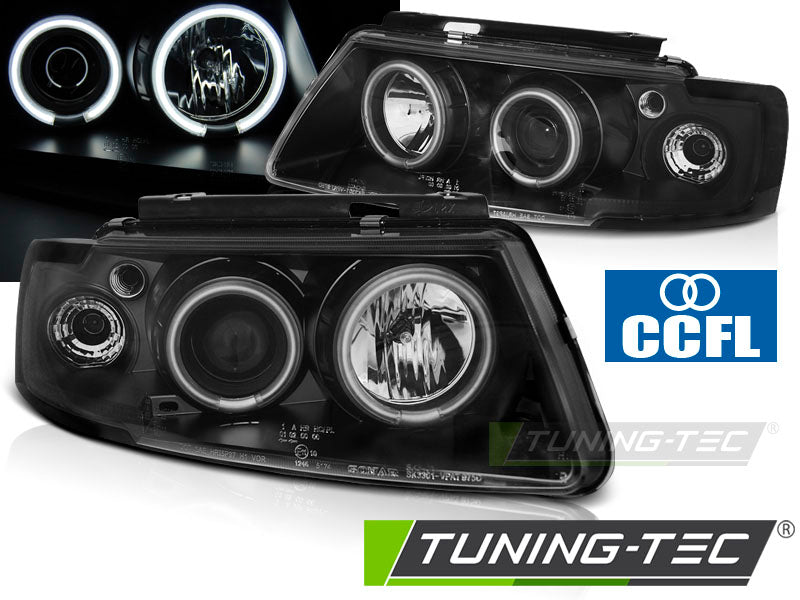 VW-Passat-B5-3B-96-08-Headlights-Angel-CCFL-Black