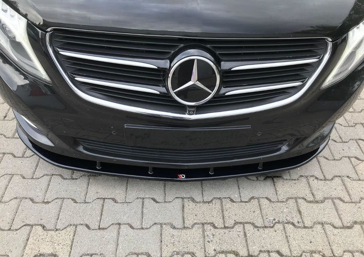 Front-Splitter-V.2-Mercedes-V-CLass-W447---Gloss-Black