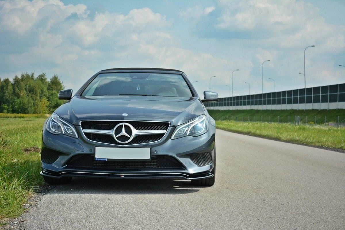 Front-Splitter-V.1-Mercedes-E-W212---Gloss-Black