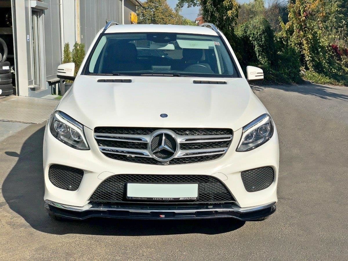 Front-Splitter-V.1-Mercedes-GLE-W166-AMG-Line---Gloss-Black
