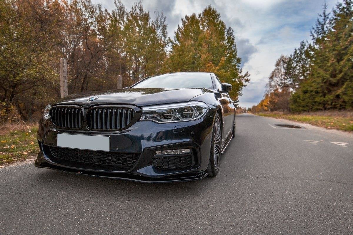 Front-Splitter-V.2-For-BMW-5-G30/-G31-M-Pack---Gloss-Black