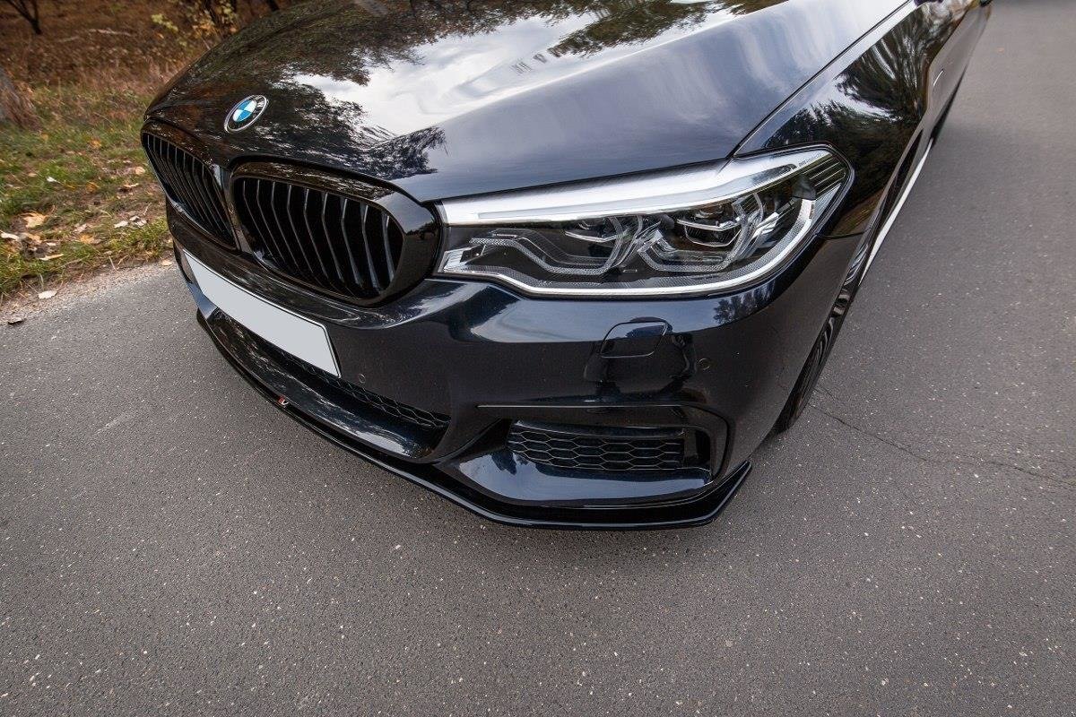 Front-Splitter-V.2-For-BMW-5-G30/-G31-M-Pack---Gloss-Black