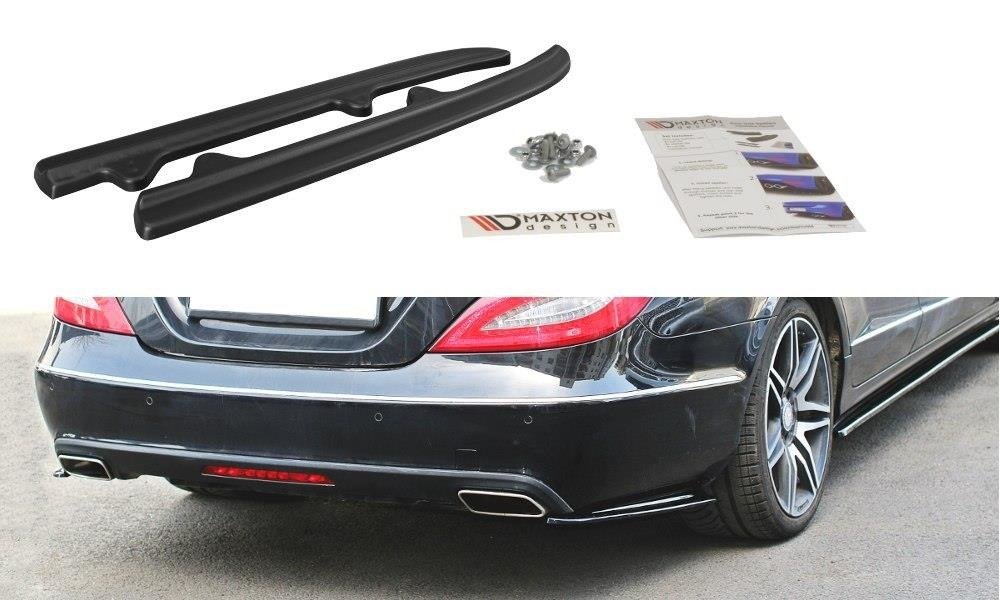 Rear-Side-Splitters-Mercedes-CLS-C218---Gloss-Black