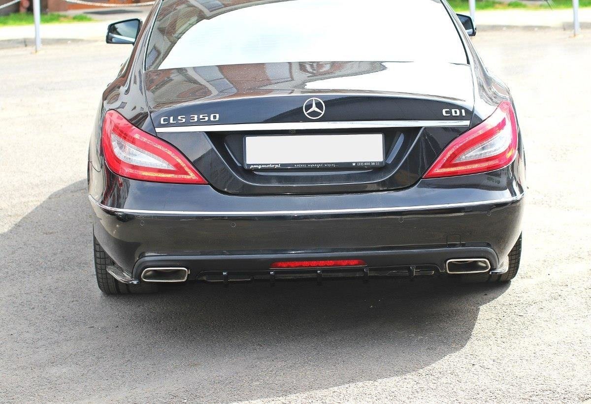 Rear-Side-Splitters-Mercedes-CLS-C218---Gloss-Black