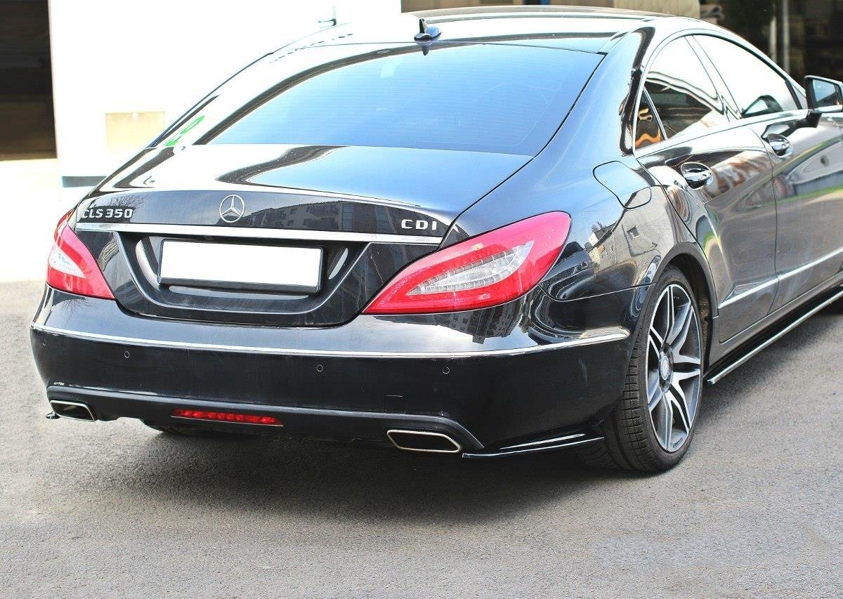 Rear-Side-Splitters-Mercedes-CLS-C218---Gloss-Black