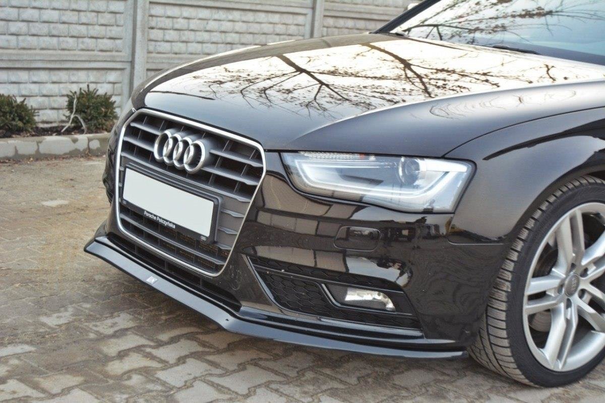 Front-Splitter-V.2-Audi-A4-B8-FL---Gloss-Black