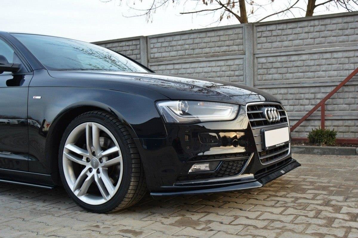Front-Splitter-V.2-Audi-A4-B8-FL---Gloss-Black
