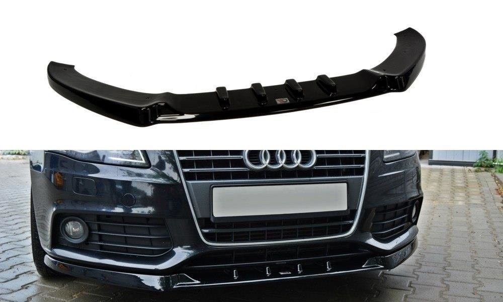 Front-Splitter-V.1-Audi-A4-B8---Gloss-Black