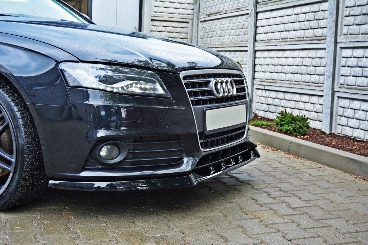Front-Splitter-V.1-Audi-A4-B8---Gloss-Black