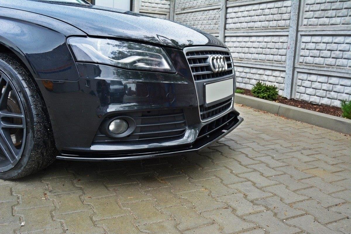 Front-Splitter-V.2-Audi-A4-B8---Gloss-Black