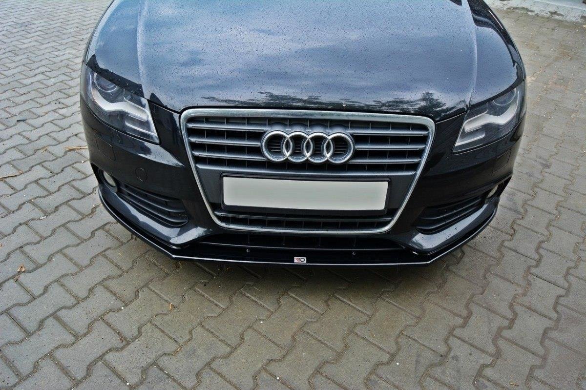 Front-Splitter-V.2-Audi-A4-B8---Gloss-Black