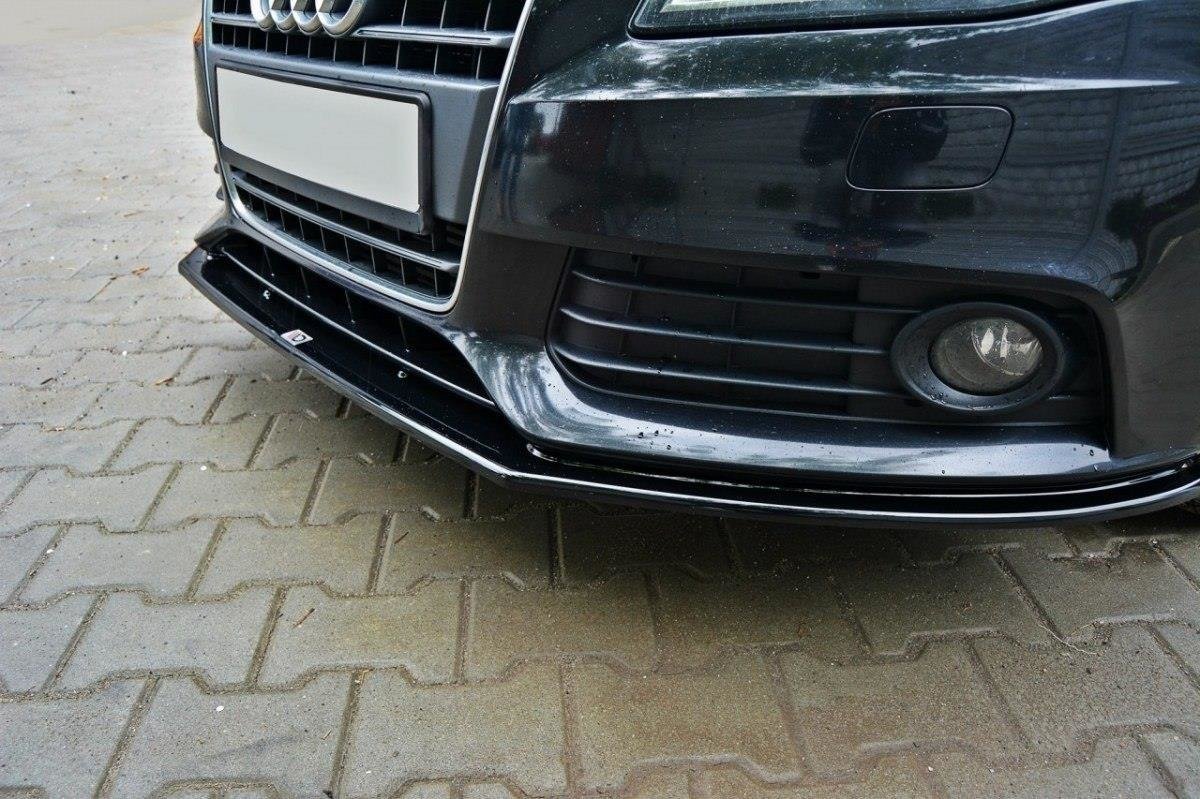 Front-Splitter-V.2-Audi-A4-B8---Gloss-Black