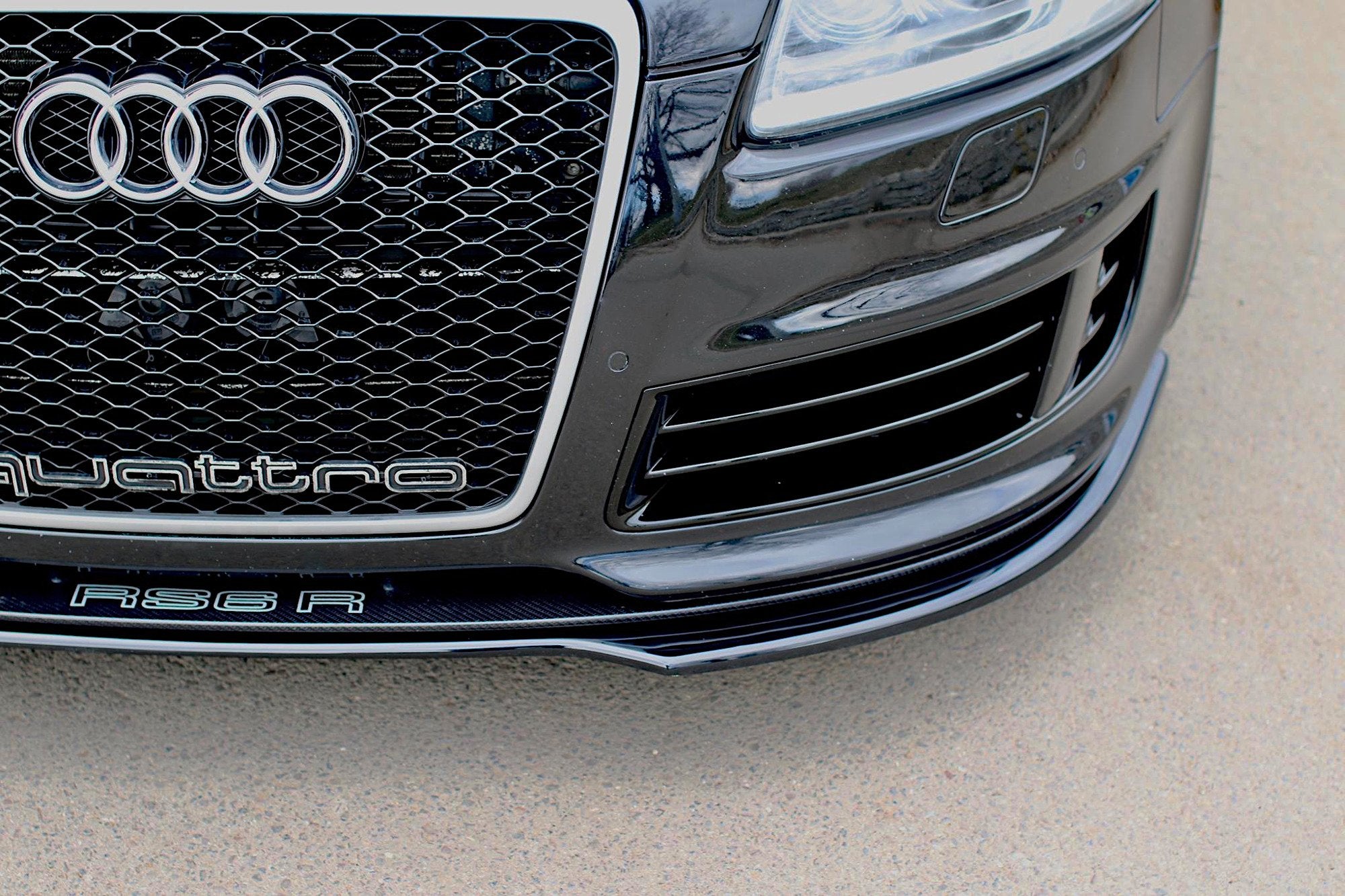 Front-Splitter-Audi-RS6-C6---Gloss-Black