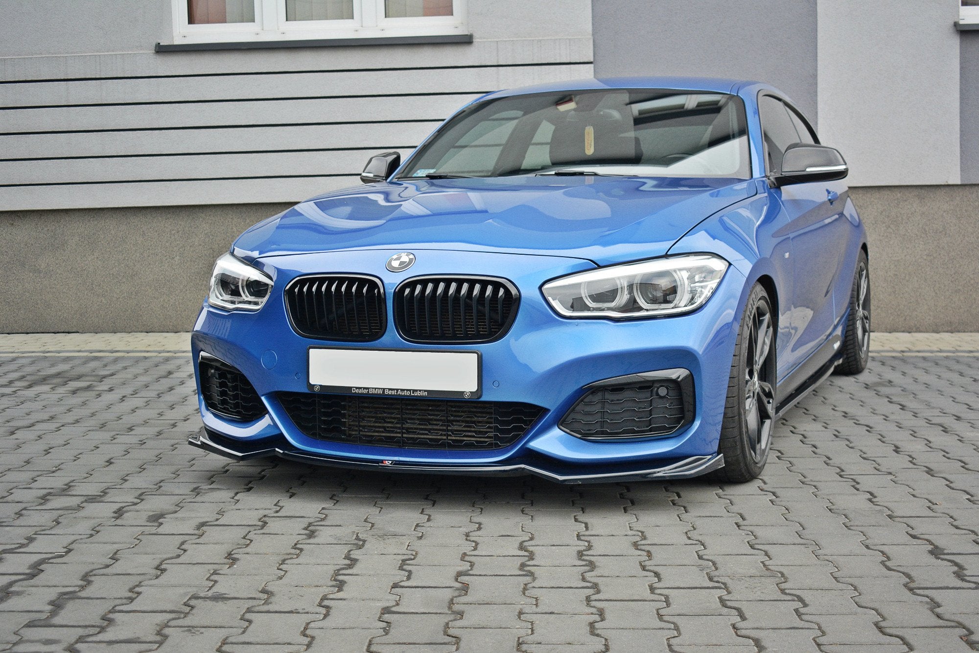 Front-Splitter-V.2-BMW-1-F20/F21-M-Power---Gloss-Black