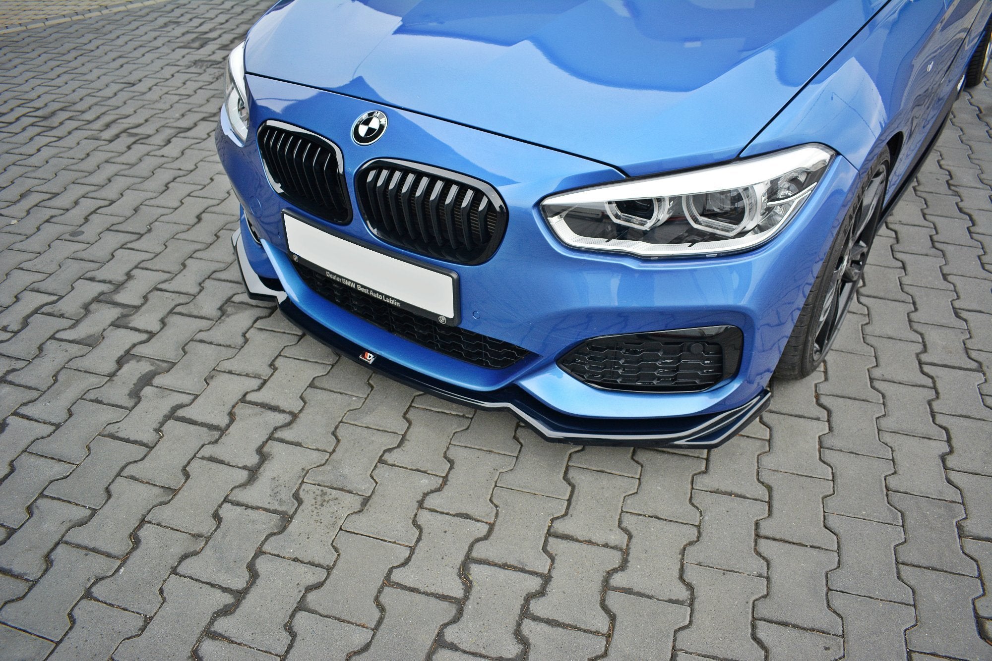 Front-Splitter-V.2-BMW-1-F20/F21-M-Power---Gloss-Black