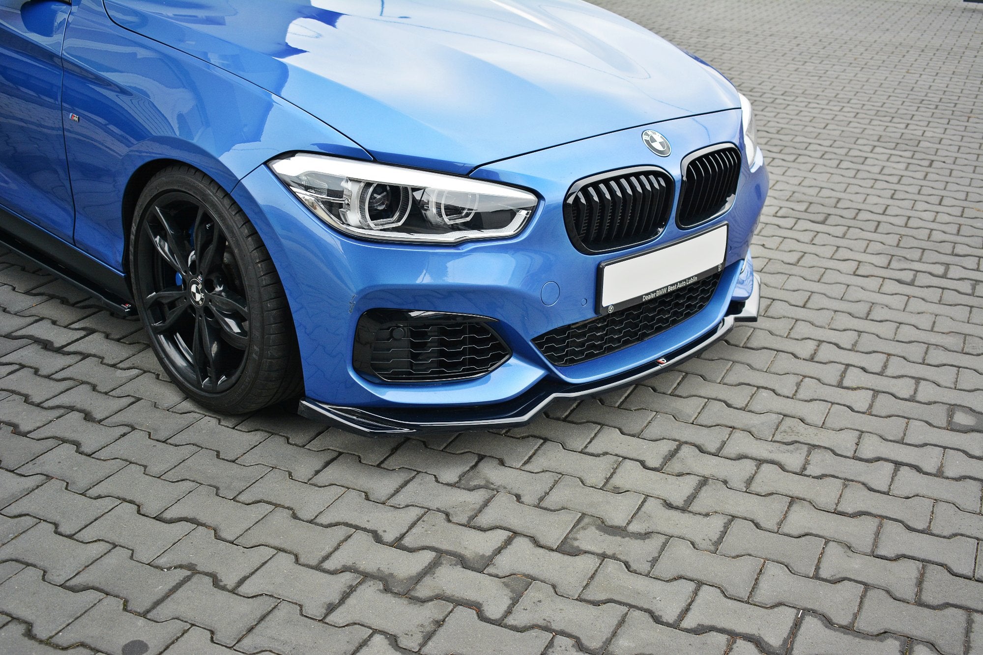 Front-Splitter-V.2-BMW-1-F20/F21-M-Power---Gloss-Black