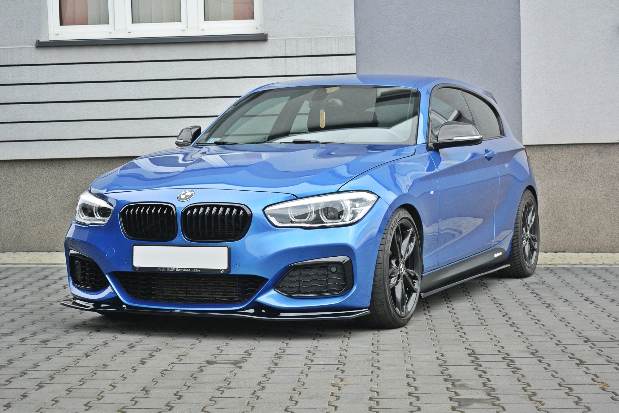 Front-Splitter-V.3-BMW-1-F20/F21-M-Power---Gloss-Black