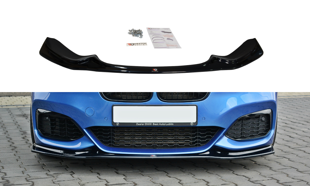 Front-Splitter-V.3-BMW-1-F20/F21-M-Power---Gloss-Black