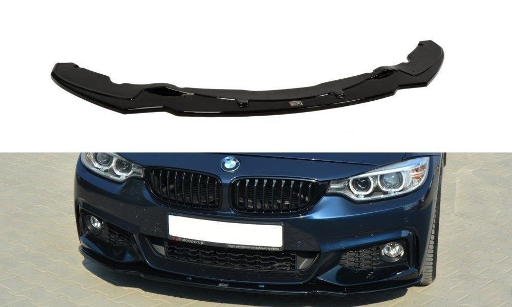 Front-Splitter-V.1-For-BMW-4-F32-M-Pack---Gloss-Black
