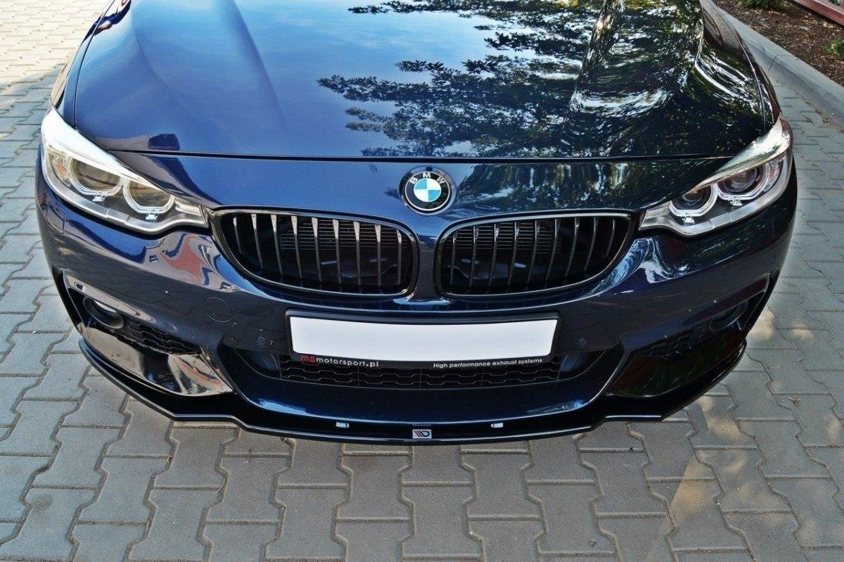 Front-Splitter-V.1-For-BMW-4-F32-M-Pack---Gloss-Black
