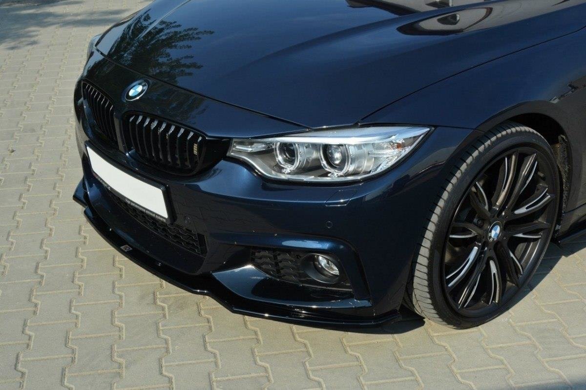 Front-Splitter-V.1-For-BMW-4-F32-M-Pack---Gloss-Black