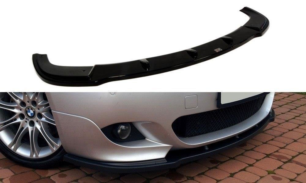 Front-Splitter-For-BMW-5-E60-M-Pack---Gloss-Black