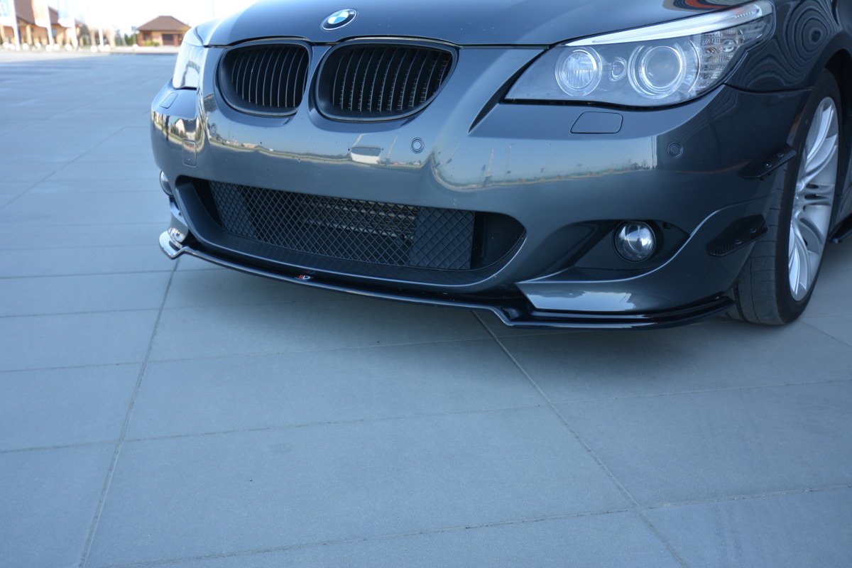 Front-Splitter-For-BMW-5-E60/61-M-Pack---Gloss-Black