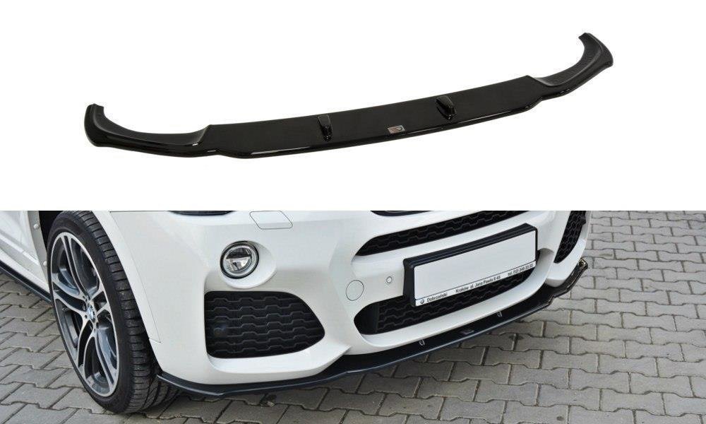 Front-Splitter-For-BMW-X4-M-Pack---Gloss-Black