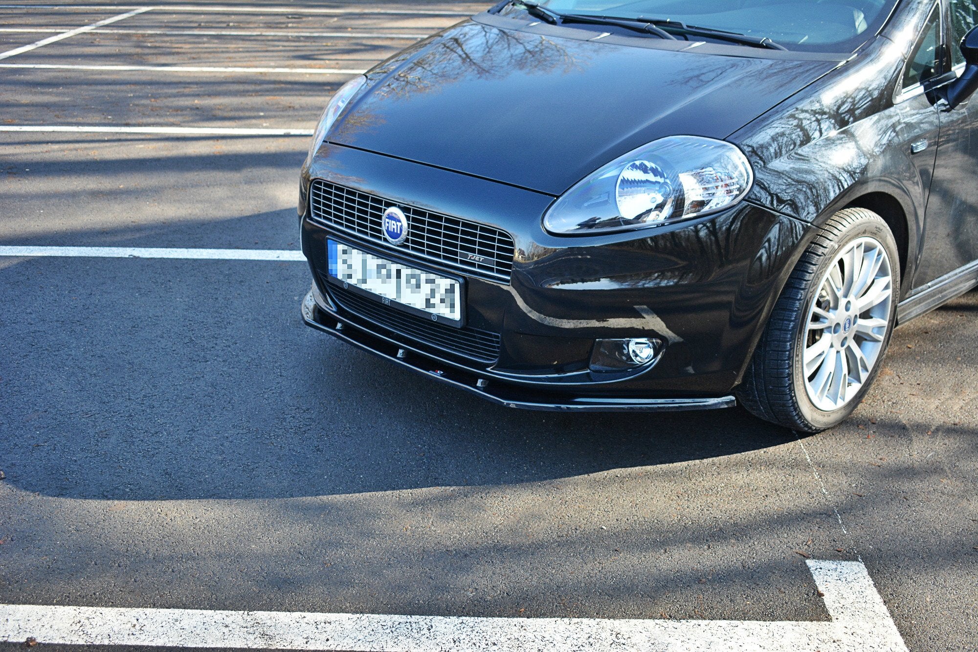 Front-Splitter-Fiat-Grande-Punto-Standard---Gloss-Black
