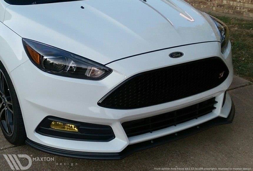 Front-Splitter-V.1-Ford-Focus-ST-MK3-FL---Gloss-Black