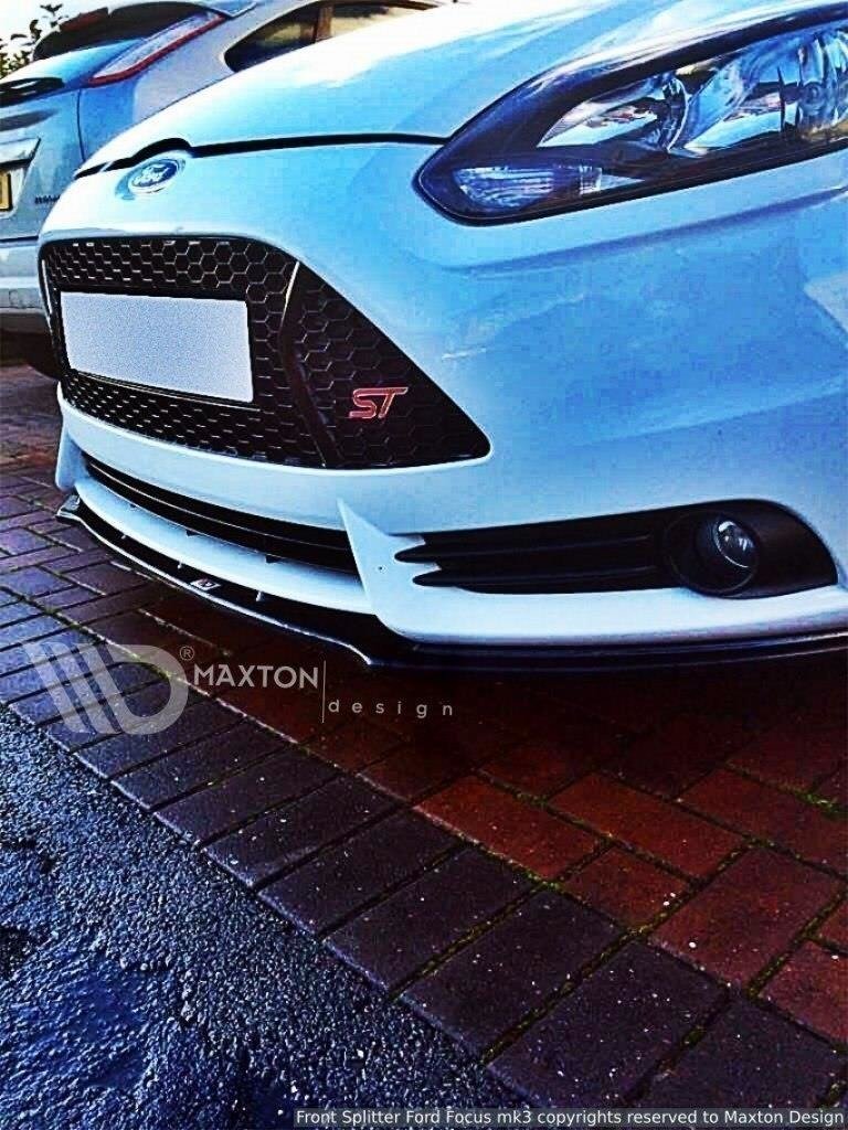 Front-Splitter-V.1-Ford-Focus-ST-MK3---Gloss-Black