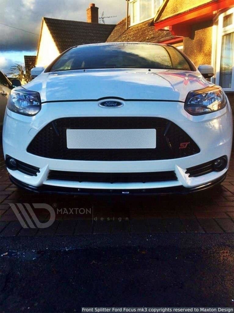 Front-Splitter-V.1-Ford-Focus-ST-MK3---Gloss-Black