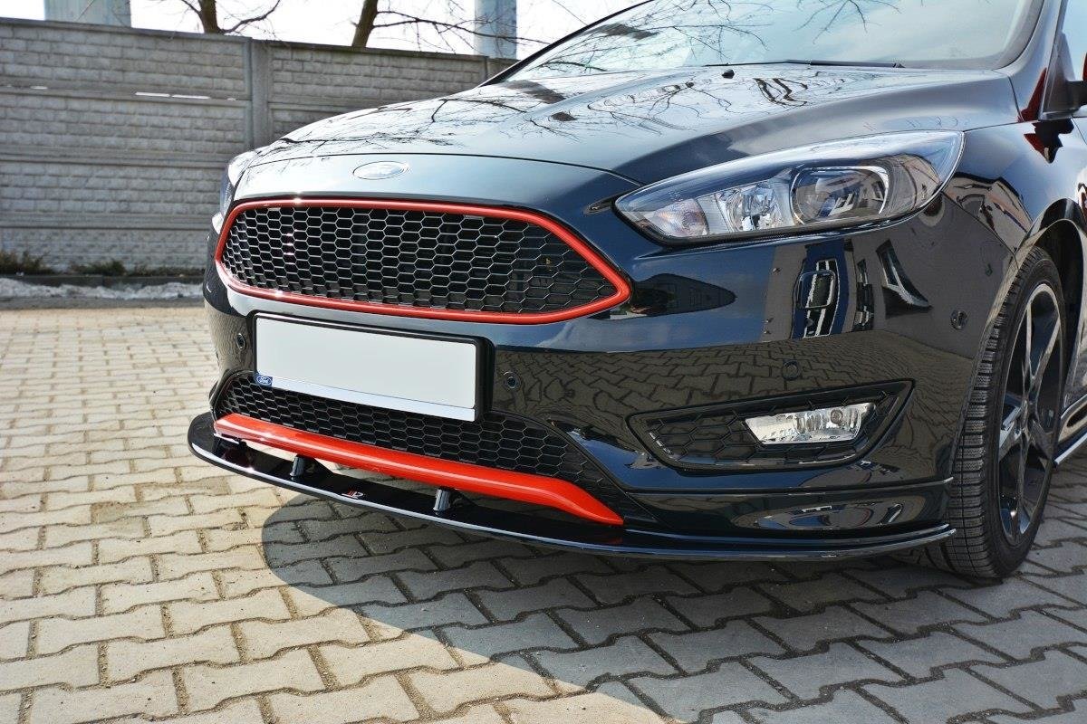Front-Splitter-V.1-Ford-Focus-ST-Line-MK3-FL---Gloss-Black