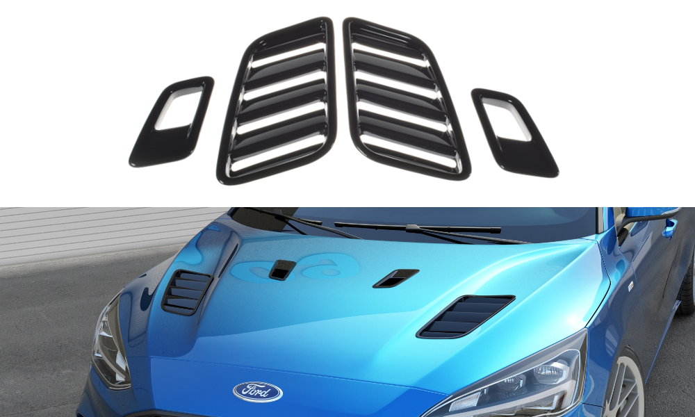Bonnet-Vents-Ford-Focus-ST-Line-/-St-MK4---Gloss-Black
