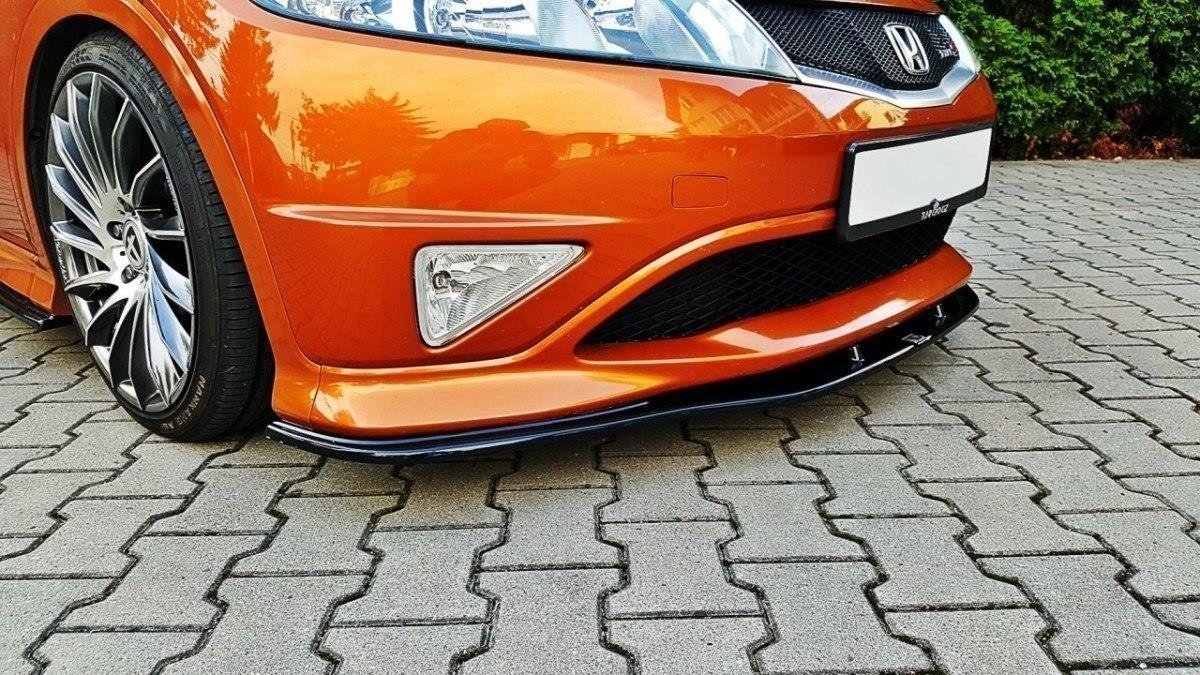 Front-Splitter-Honda-Civic-VIII-Type-S/R---Gloss-Black