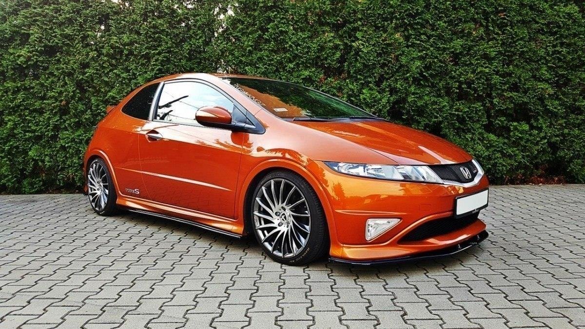 Front-Splitter-Honda-Civic-VIII-Type-S/R---Gloss-Black