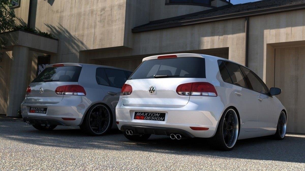 Rear-Valance-VW-Golf-Vi-With-2-Exhaust-Hole---Gloss-Black