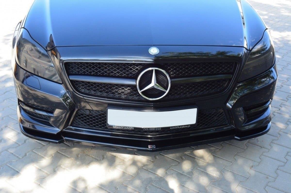 Front-Splitter-Mercedes-CLS-C218-AMG-Line---Gloss-Black