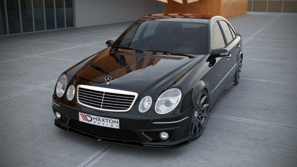 Front-Splitter-Mercedes-E-W211-AMG-Facelift---Gloss-Black