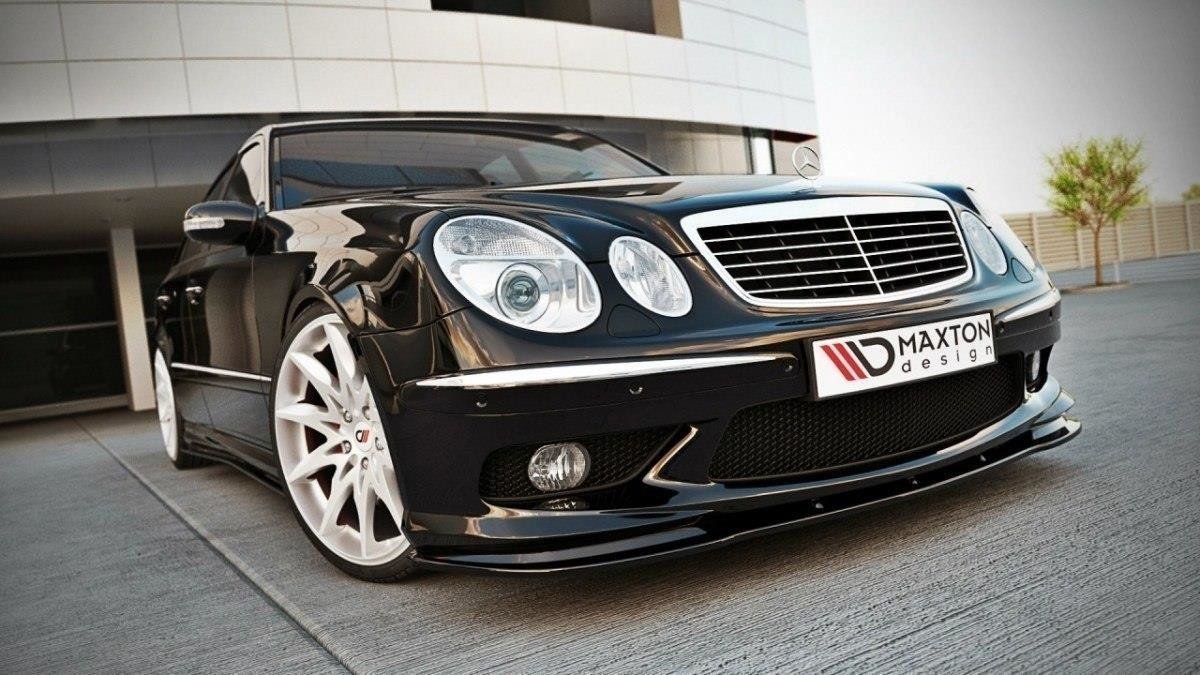 Front-Splitter-Mercedes-E-W211-AMG-Preface---Gloss-Black