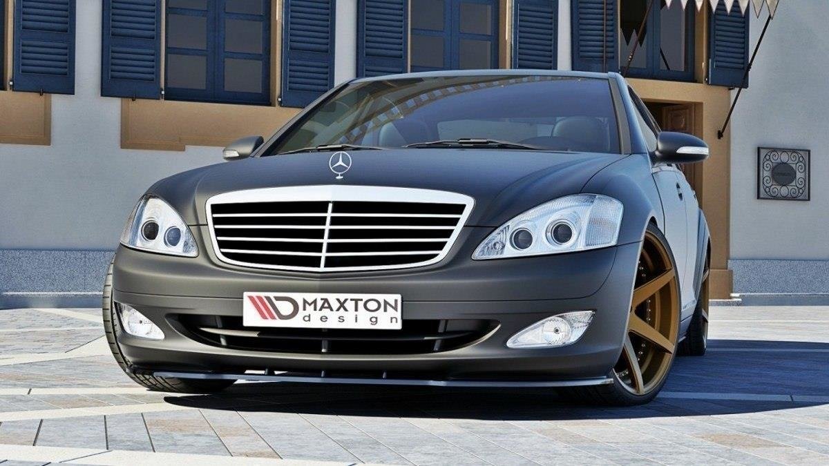 Front-Splitter-Mercedes-S-CLass-W221---Gloss-Black